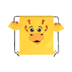 Animal Polyester Drawstring Backpack
