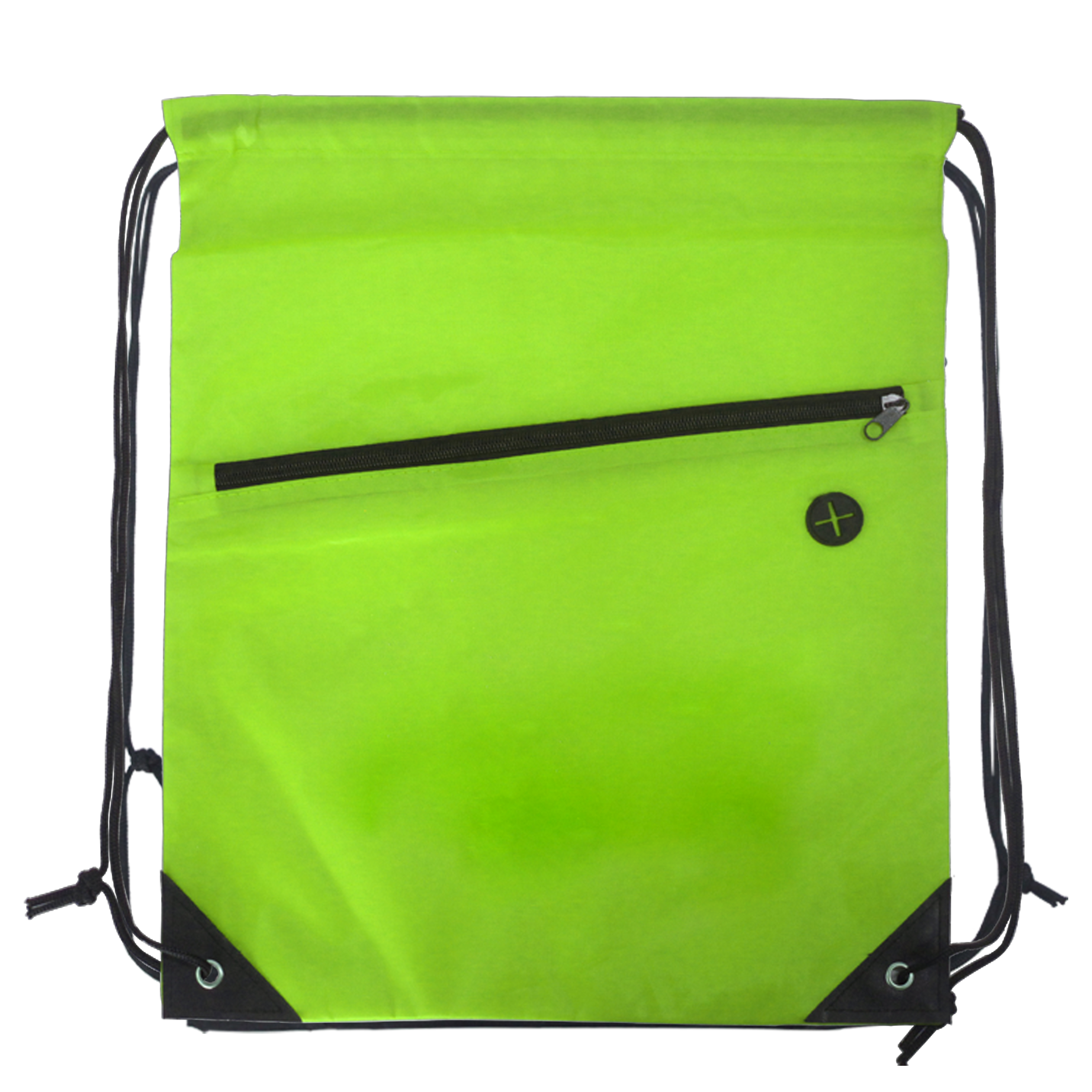Drawstring Backpack w/Front Zipper Pocket