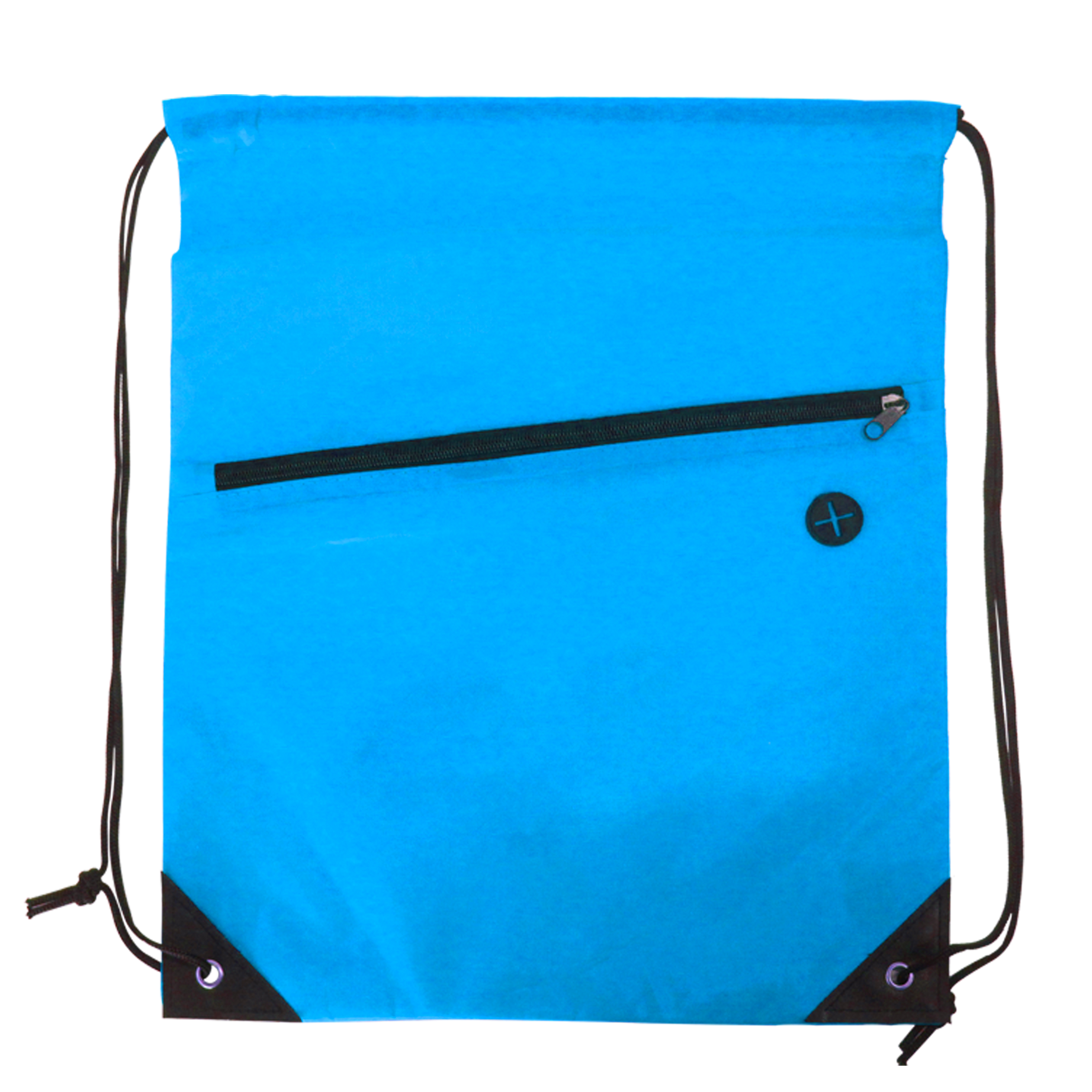 Drawstring Backpack w/Front Zipper Pocket