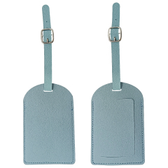 Flip Open PU Leather Luggage Tag