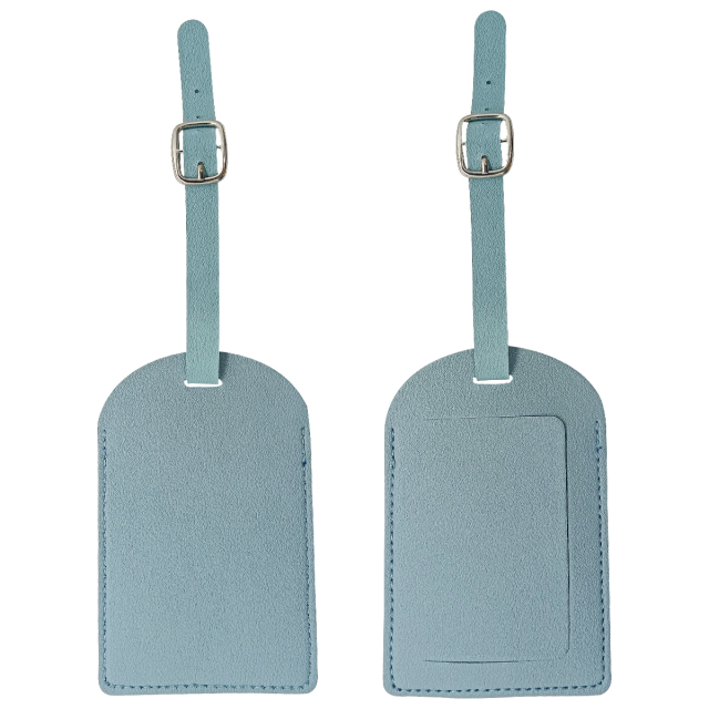 Flip Open PU Leather Luggage Tag