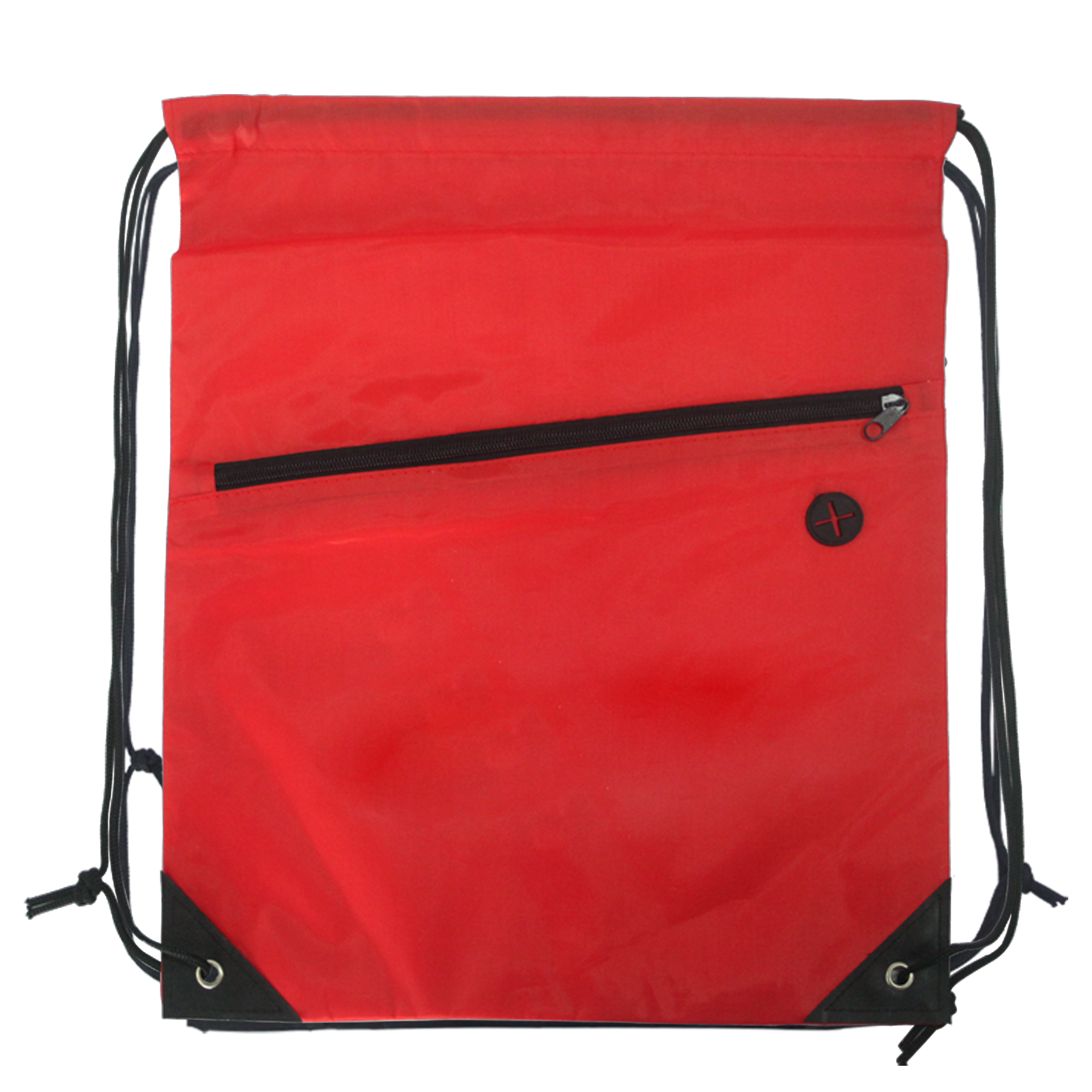 Drawstring Backpack w/Front Zipper Pocket