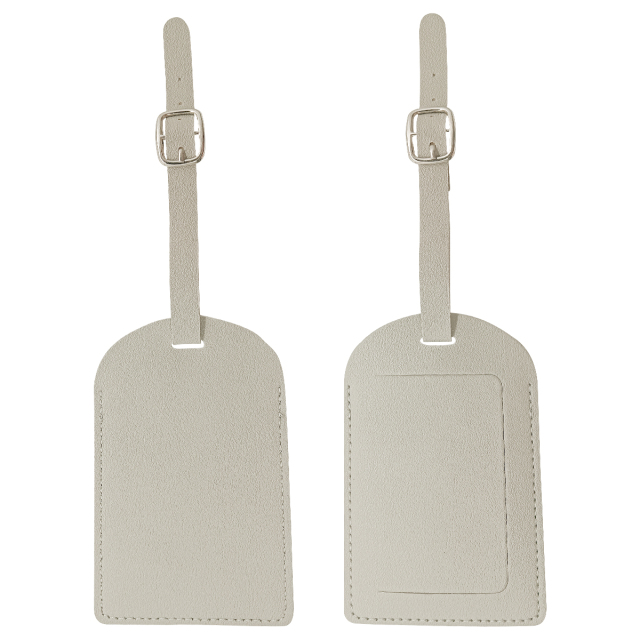 Flip Open PU Leather Luggage Tag