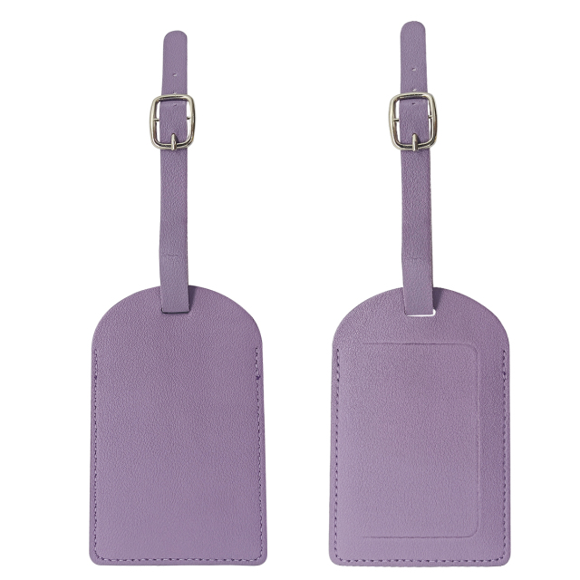 Flip Open PU Leather Luggage Tag