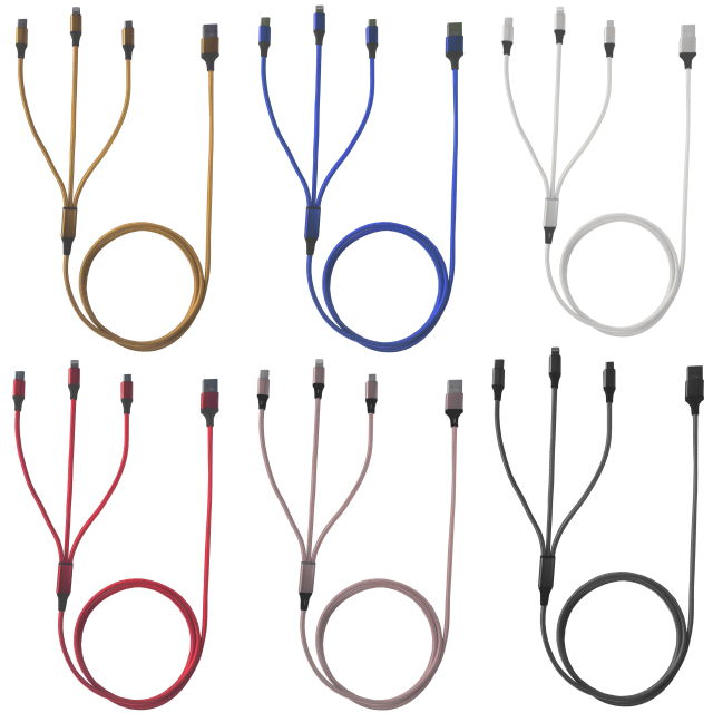 3-in-1 Braided Charging Cable
