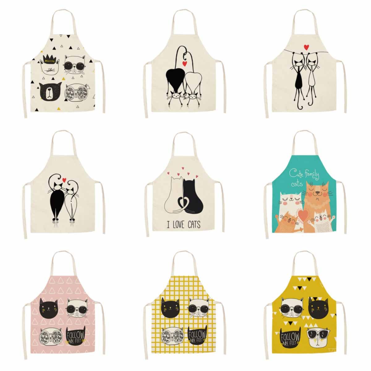 Linen Print Apron