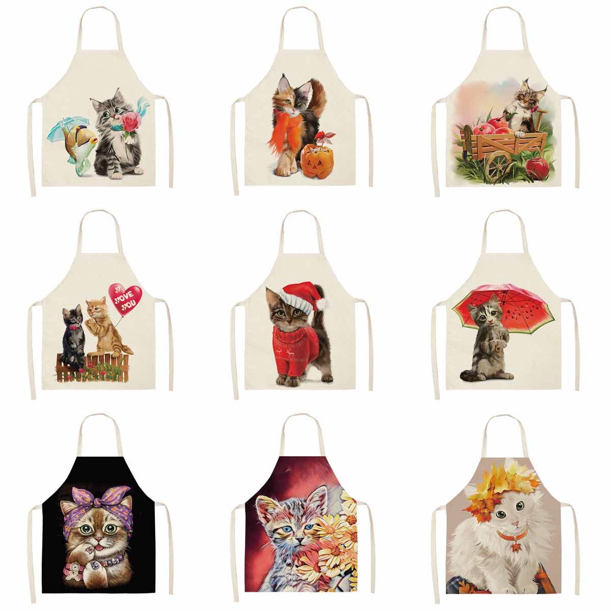 Linen Print Apron