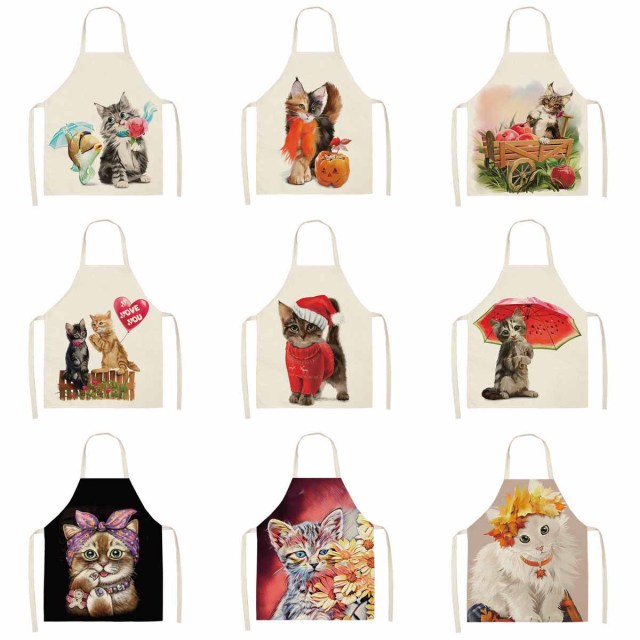 Linen Print Apron