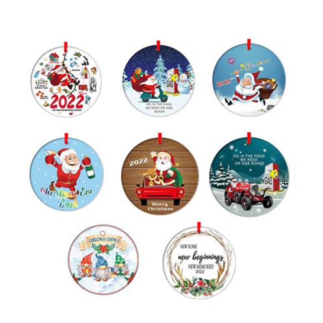 3" Round Ceramic Christmas Ornament