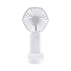 USB Rechargeable Handheld Fan w/Phone Holder