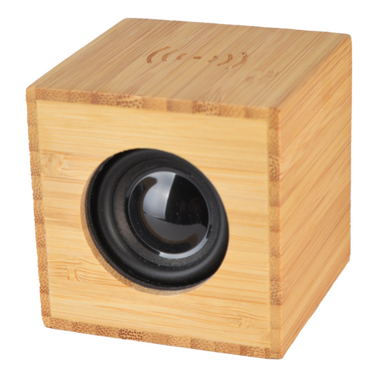 Portable Bamboo Speaker w/Wireless Charger