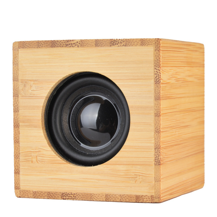Portable Bamboo Speaker w/Wireless Charger