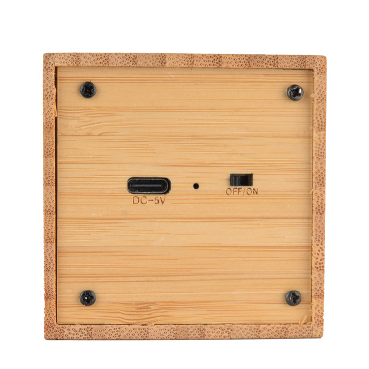 Portable Bamboo Speaker w/Wireless Charger