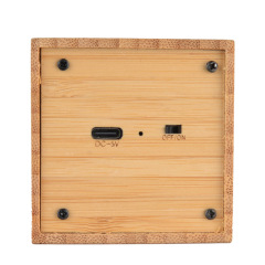 Portable Bamboo Speaker w/Wireless Charger