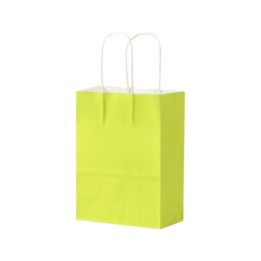 Matte Color Kraft Paper Bags w/Handles