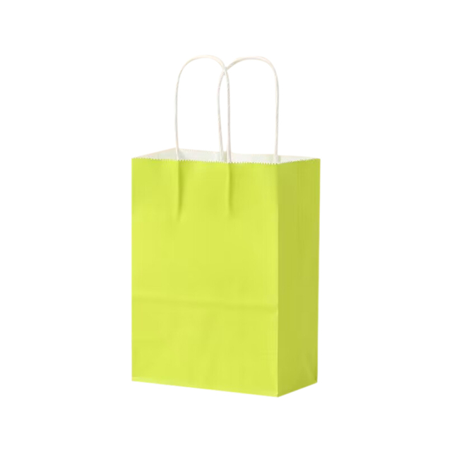 Matte Color Kraft Paper Bags w/Handles