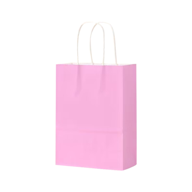 Matte Color Kraft Paper Bags w/Handles