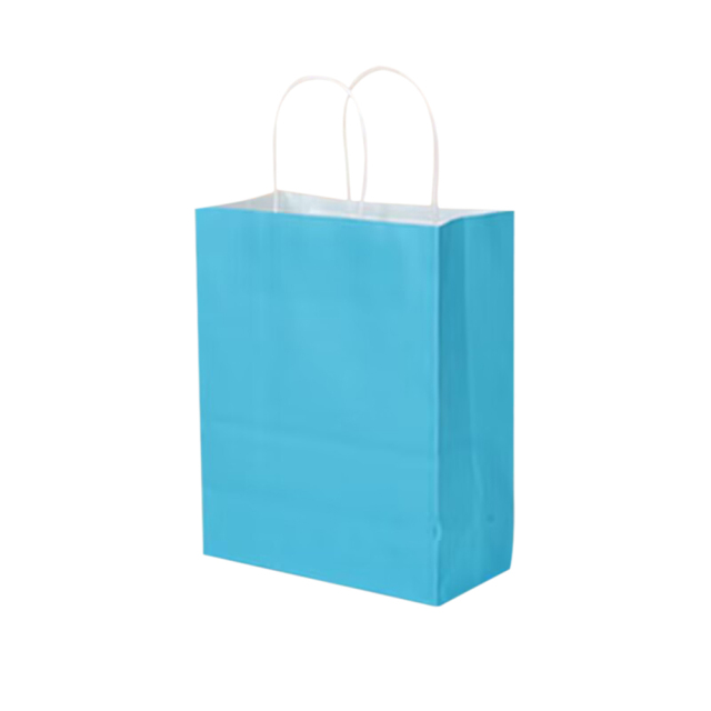Matte Color Kraft Paper Bags w/Handles