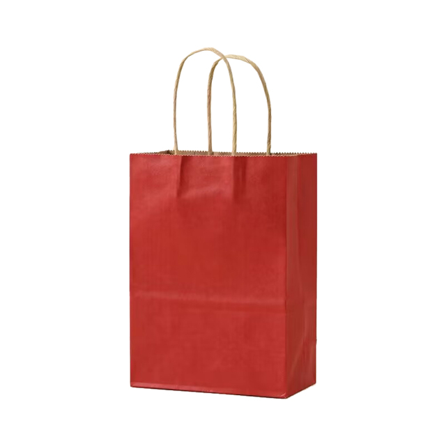 Matte Color Kraft Paper Bags w/Handles