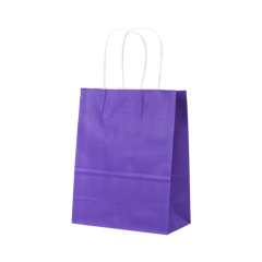Matte Color Kraft Paper Bags w/Handles