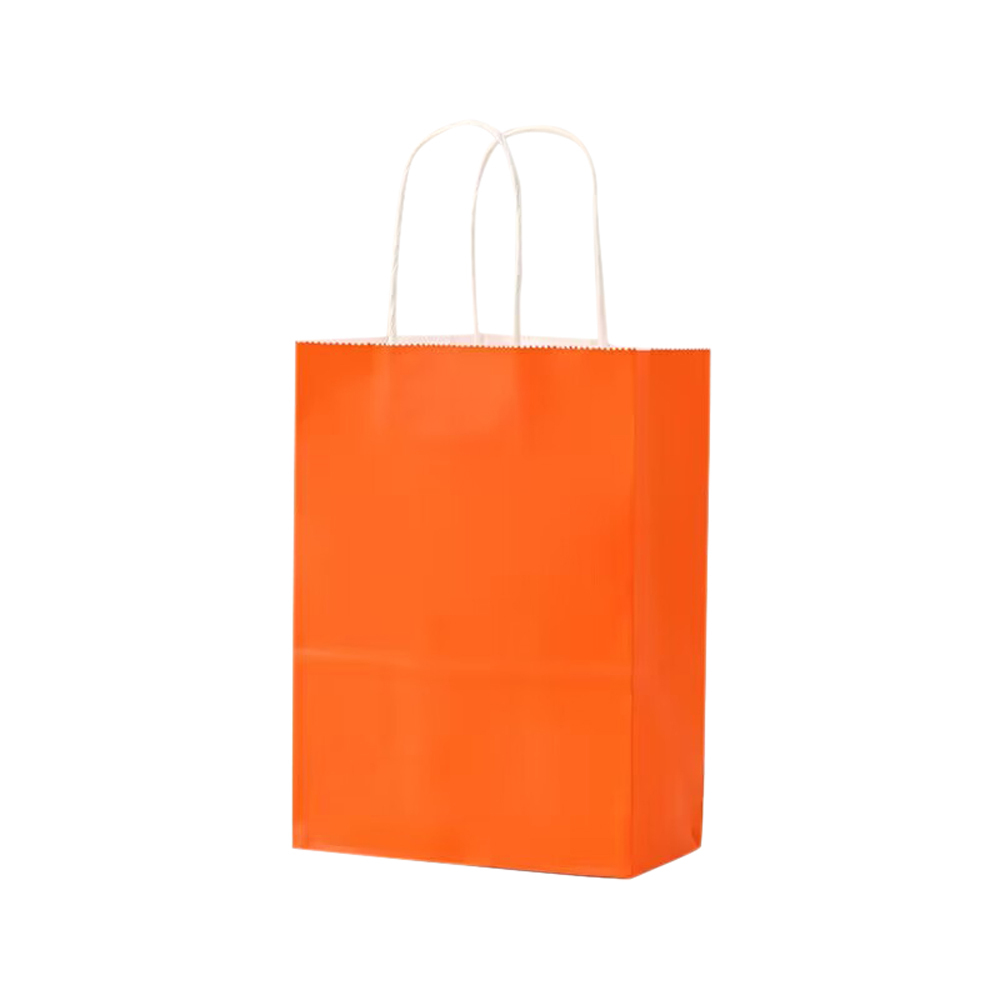 Matte Color Kraft Paper Bags w/Handles