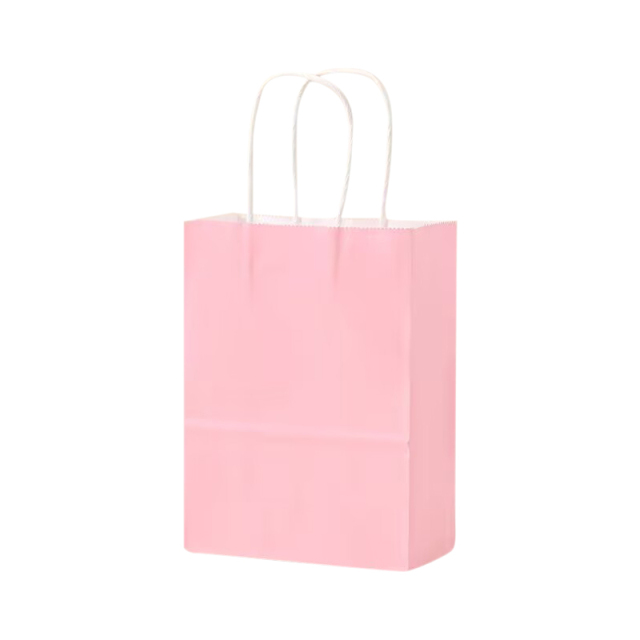Matte Color Kraft Paper Bags w/Handles