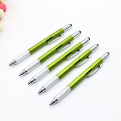 Multi-Tool Ballpoint Pen w/Screw Heads/Ruler/Spirit Level