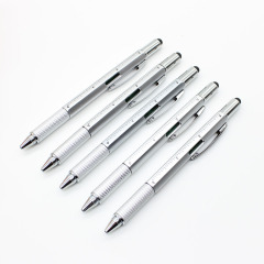 Multi-Tool Ballpoint Pen w/Screw Heads/Ruler/Spirit Level