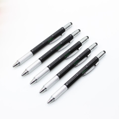 Multi-Tool Ballpoint Pen w/Screw Heads/Ruler/Spirit Level