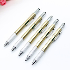 Multi-Tool Ballpoint Pen w/Screw Heads/Ruler/Spirit Level
