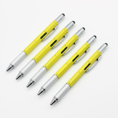 Multi-Tool Ballpoint Pen w/Screw Heads/Ruler/Spirit Level