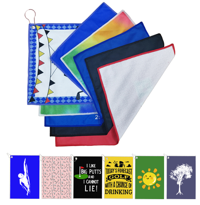 250gsm Microfiber Golf Towel with Hook
