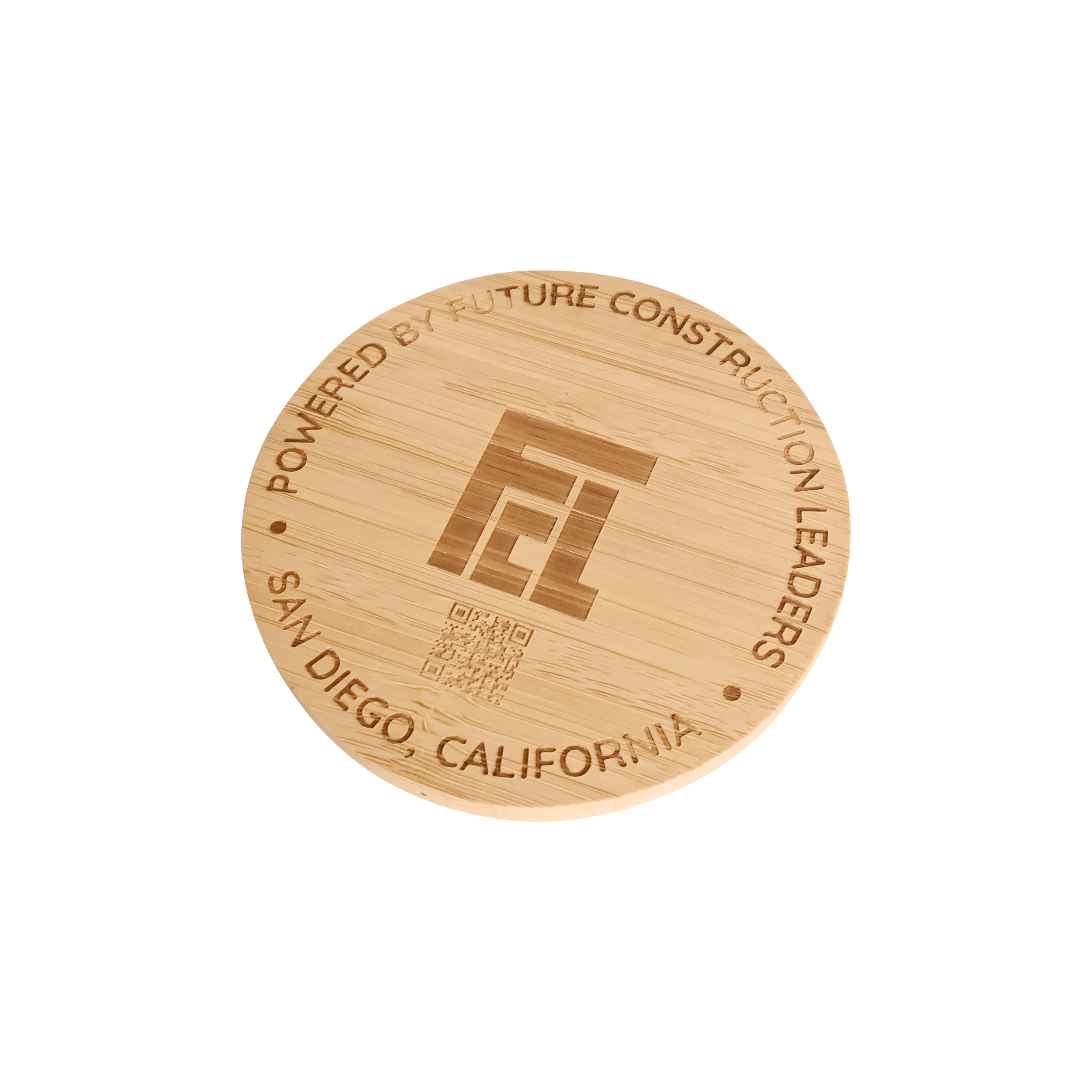 15W Round Bamboo Wireless Charging Pad