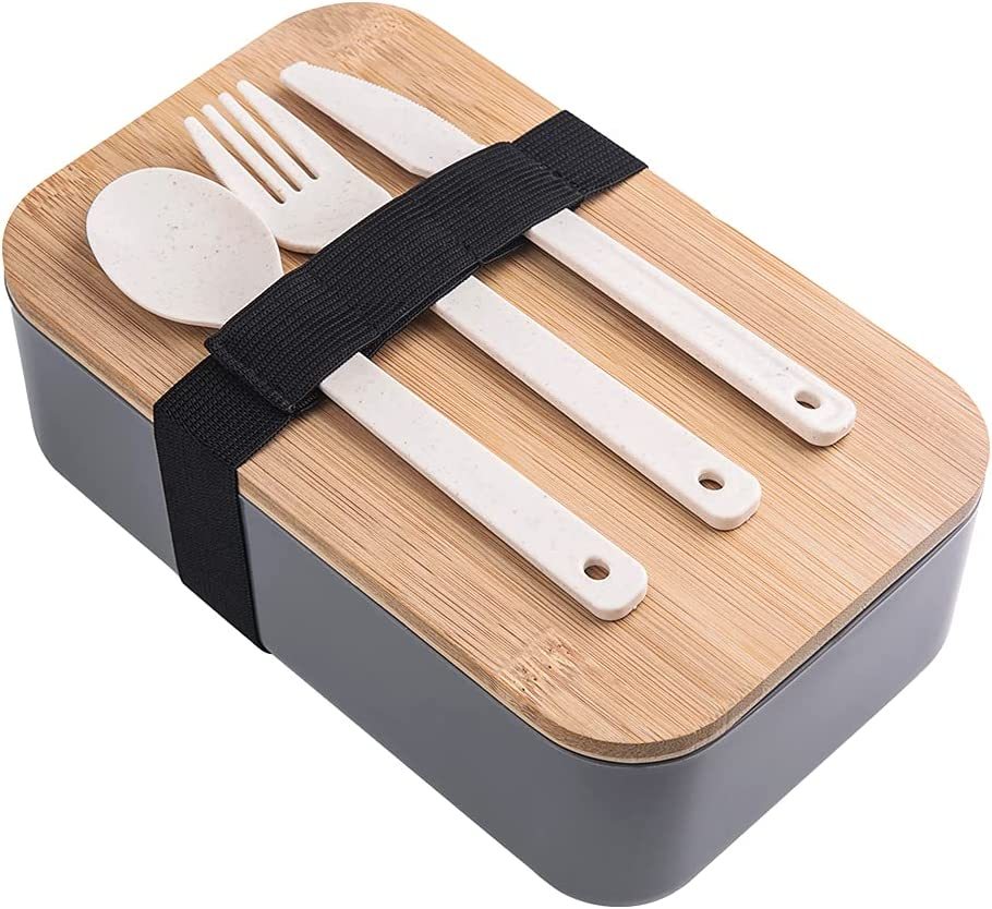 Wheat Straw Bento Lunch Box w/Tableware Set