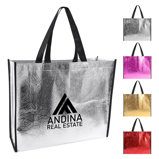Laminated Metallic Glossy Tote Bag
