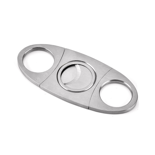 Stainless Steel Double Cut Blade Cigar Cutter