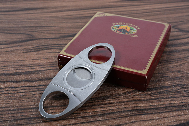 Stainless Steel Double Cut Blade Cigar Cutter