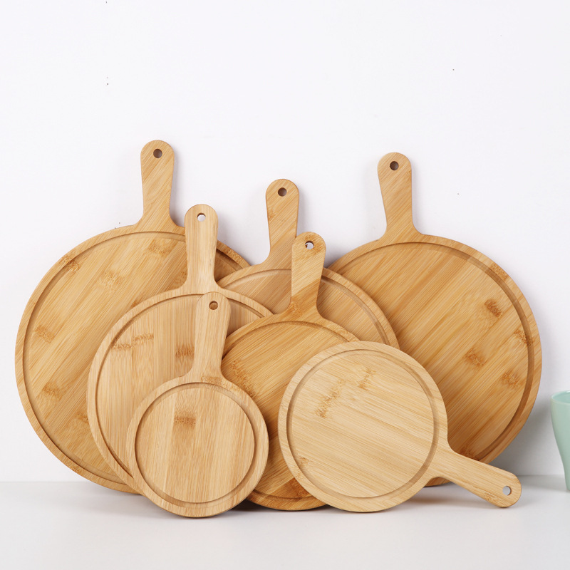 Bamboo Pizza Cutting Board w/Handle