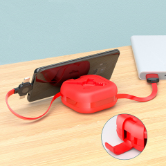Retractable 3-in-1 Charging Cable Phone Stand