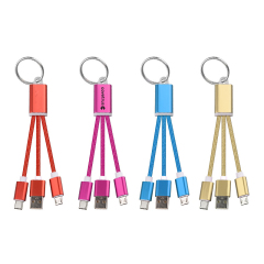 2-In-1 Charging Cable w/Key Chain