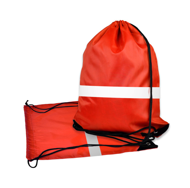 Reflective Polyester Drawstring Backpack