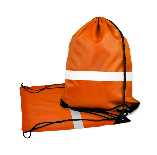 Reflective Polyester Drawstring Backpack