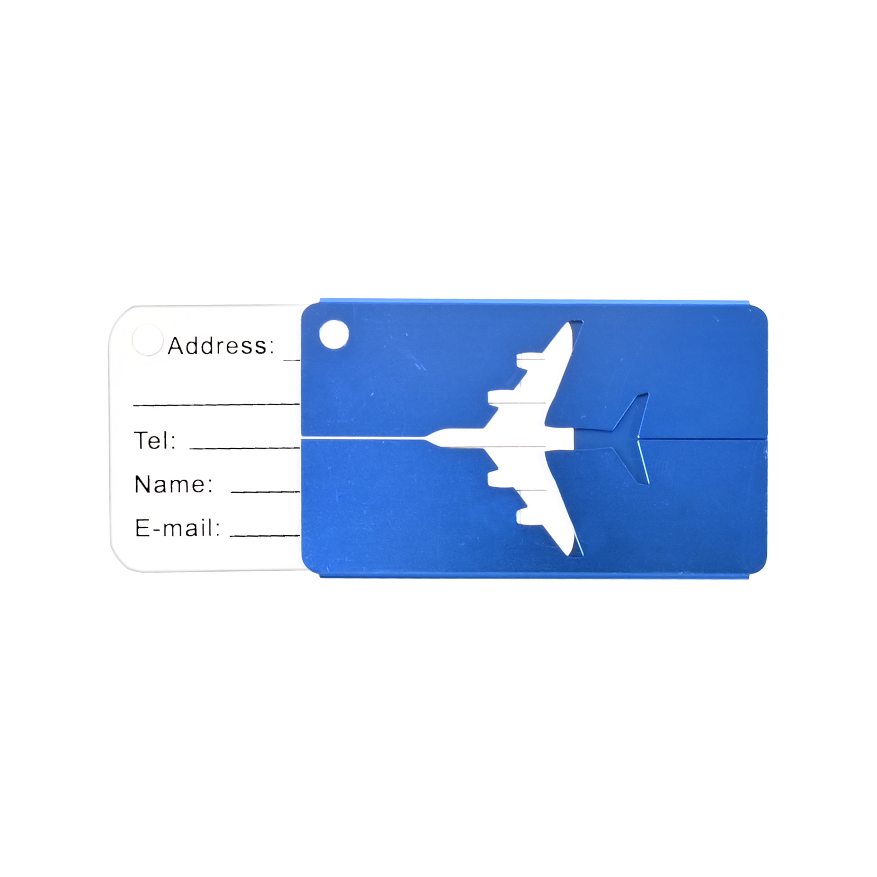 Aluminum Alloy Luggage Tag w/Steel Loop