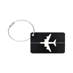 Aluminum Alloy Luggage Tag w/Steel Loop