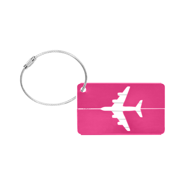 Aluminum Alloy Luggage Tag w/Steel Loop