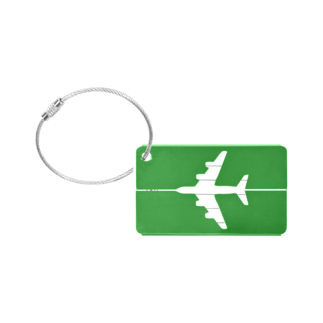 Aluminum Alloy Luggage Tag w/Steel Loop