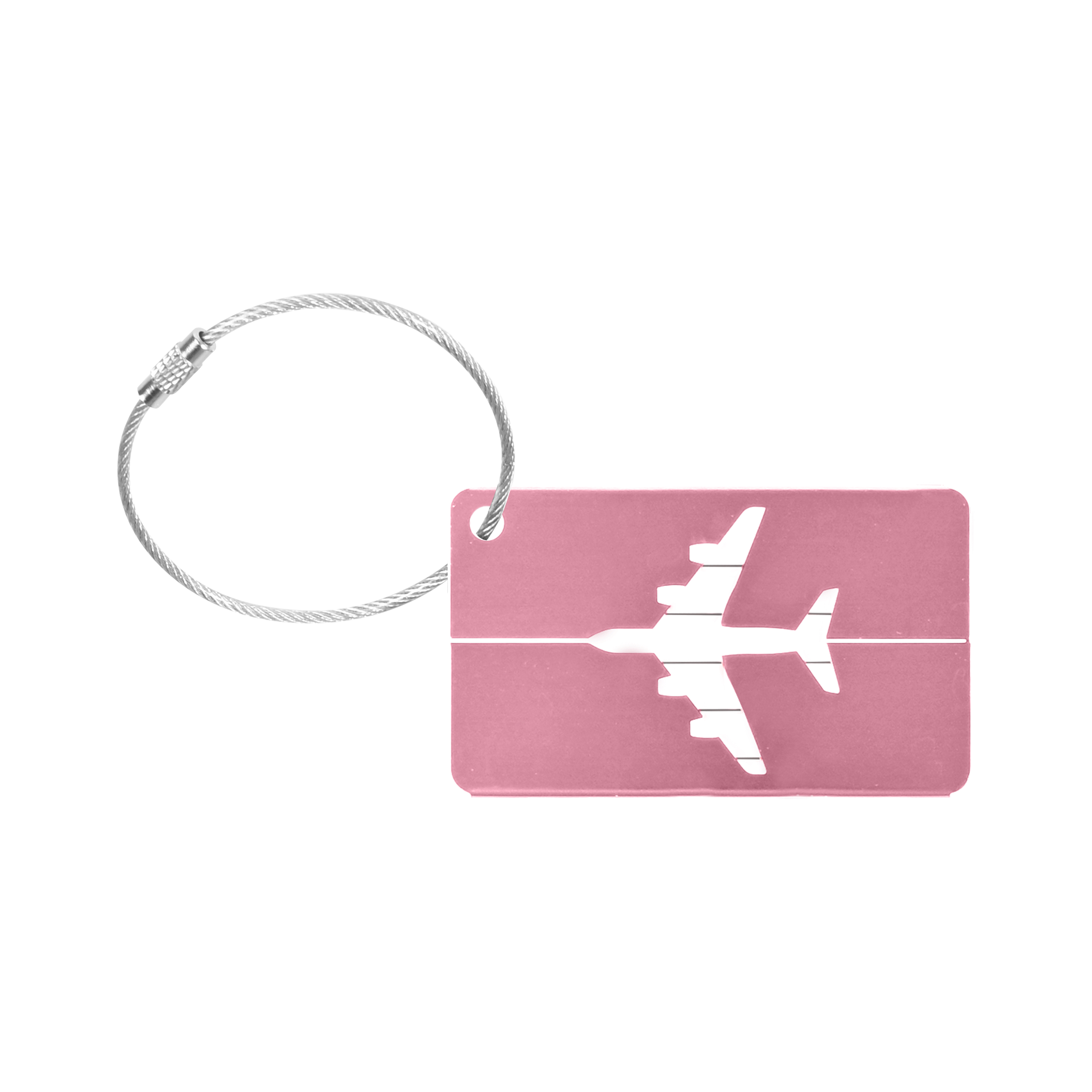 Aluminum Alloy Luggage Tag w/Steel Loop