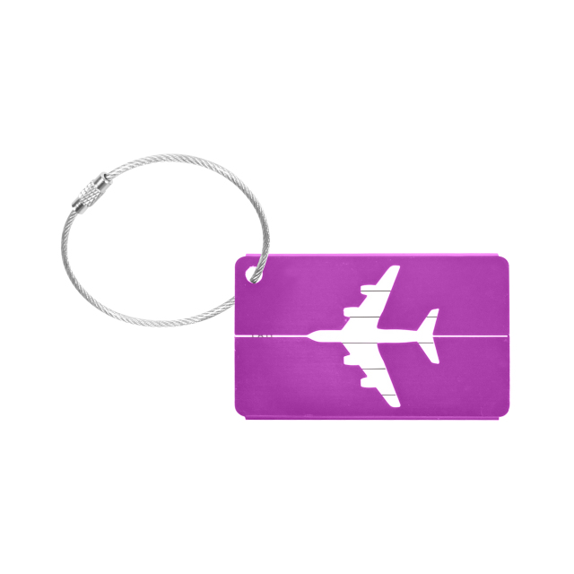 Aluminum Alloy Luggage Tag w/Steel Loop