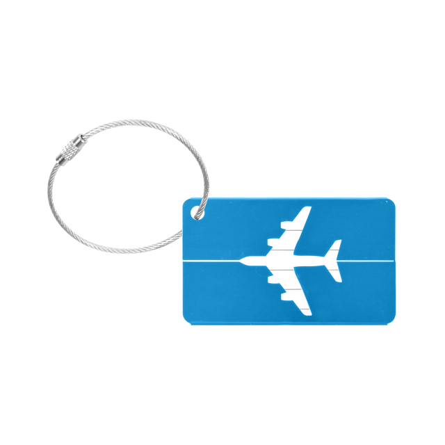 Aluminum Alloy Luggage Tag w/Steel Loop