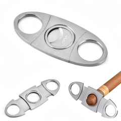 Stainless Steel Double Cut Blade Cigar Cutter
